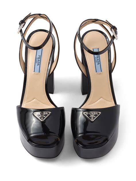 prada plexiglass sandals|Prada platform sandals.